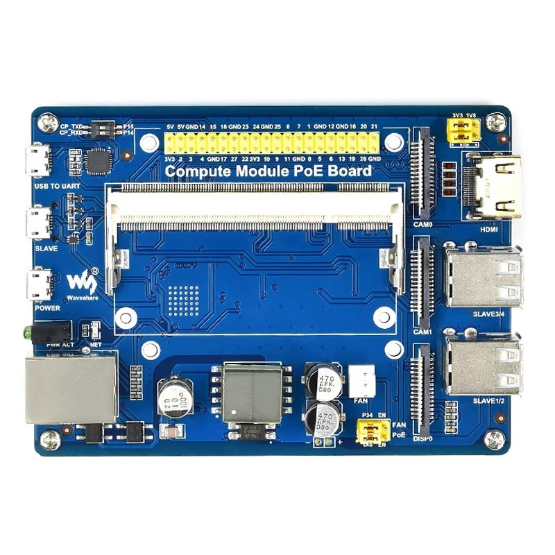 Ahududu Pi hesaplama modülü PoE Ethernet 4x USB GPIO genişletme kartı ile 3 IO kurulu ahududu Pi için CM3 / CM3L / CM3 + / CM3 + L - Görsel 5