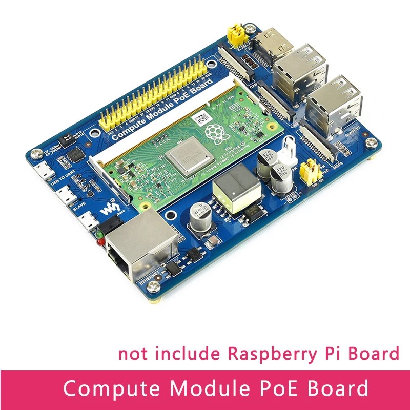 Ahududu Pi hesaplama modülü PoE Ethernet 4x USB GPIO genişletme kartı ile 3 IO kurulu ahududu Pi için CM3 / CM3L / CM3 + / CM3 + L - Görsel 1