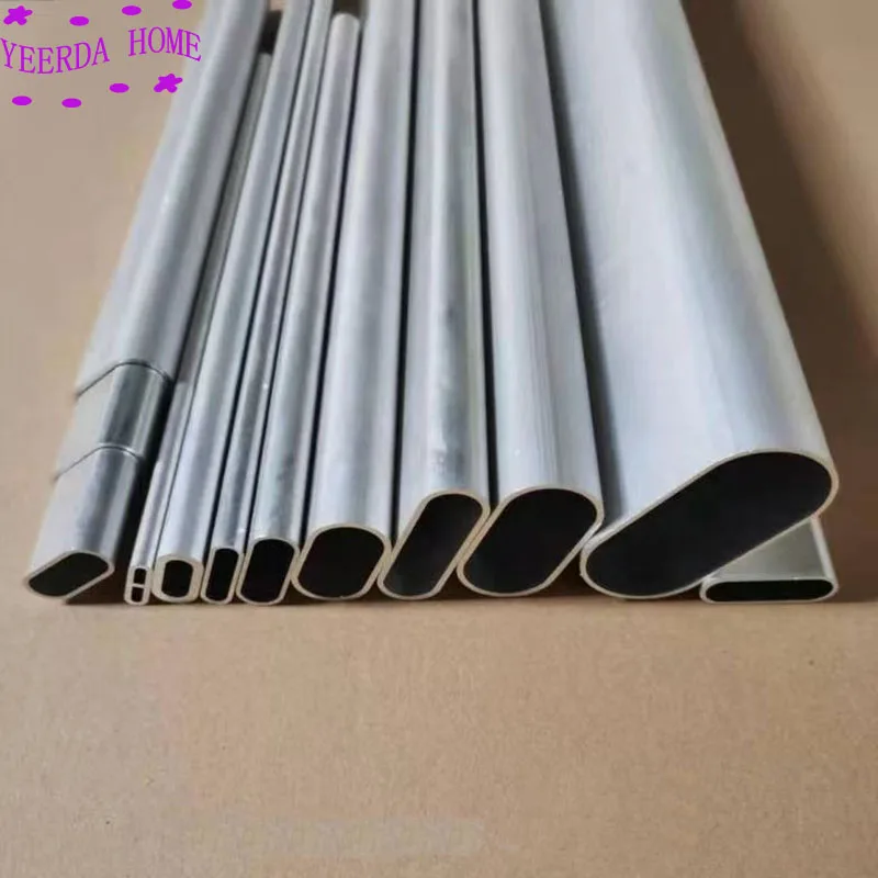 Alüminyum Oval boru alüminyum alaşım Hollow düz eliptik tüp çerçeve DIY malzeme