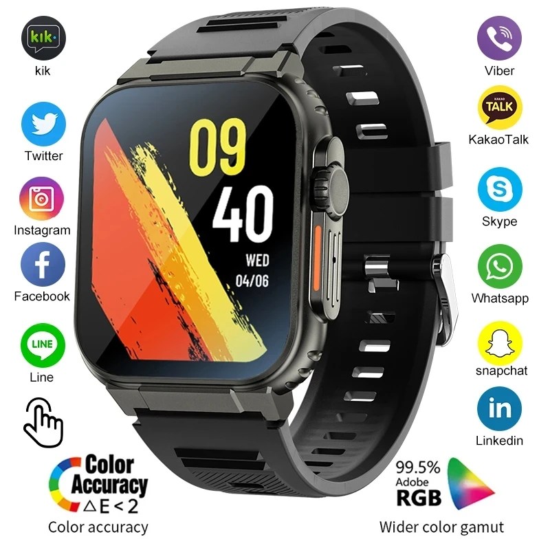 Apple Smartwatch için Smartwatch erkek açık spor saatler kan basıncı saat IP68 su geçirmez erkek akıllı İzle xiaomi huawei