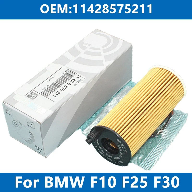 Araba BMW için yağ filtresi kiti 11428575211 F10 F15 F20 F25 F30 F34 G30 320i 320d 530i 530i 725d X3 X5 B38 B47 B48 motor yağ filtresi s