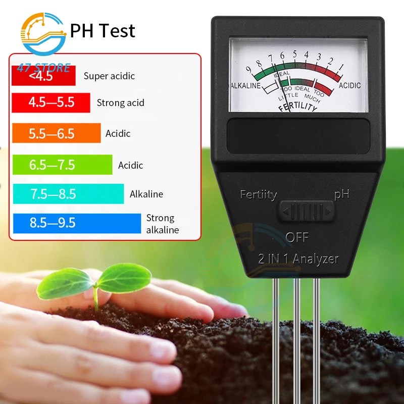 Azot fosfor potasyum analizörü için 2 in 1 toprak doğurganlık dedektörü toprak PH EC Tester toprak acigarden testi bahçe için