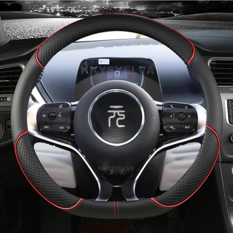 BYD Atto 3 Atto 3 EV Yuan artı 2022 2023 mikrofiber deri spor D şekli araba direksiyon kılıfı oto aksesuarları