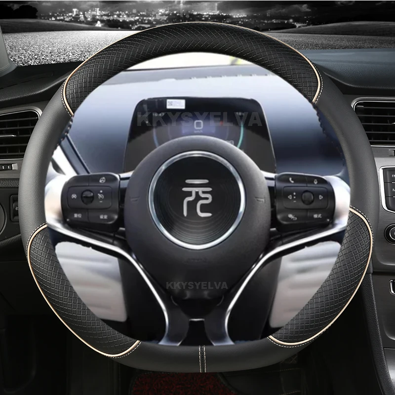 BYD Atto 3 Atto 3 EV Yuan artı 2022 2023 mikrofiber deri spor D şekli araba direksiyon kılıfı oto aksesuarları