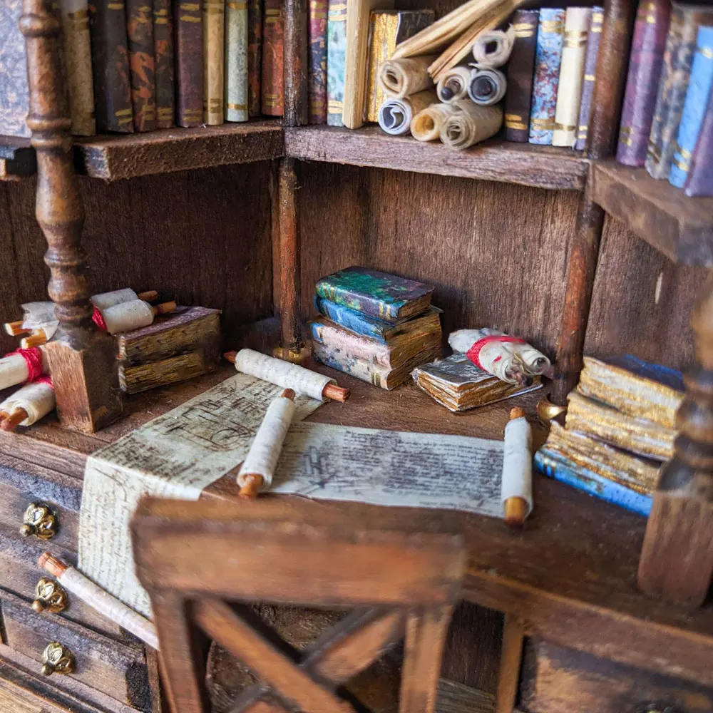 Bay kütüphane minyatür gotik kitaplık süs el yapımı minyatür kitaplıklar yaratıcı Booknook sahte kitaplar dekorasyon hediyeler