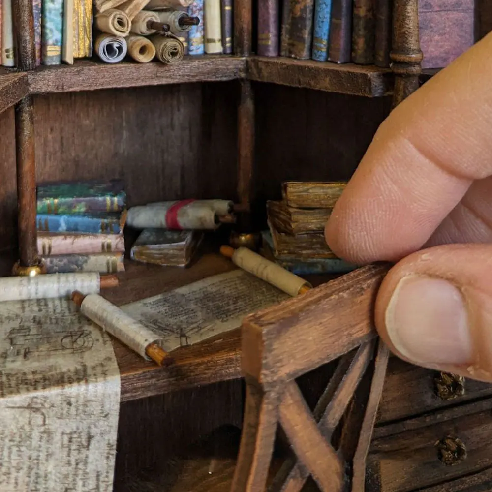 Bay kütüphane minyatür gotik kitaplık süs el yapımı minyatür kitaplıklar yaratıcı Booknook sahte kitaplar dekorasyon hediyeler