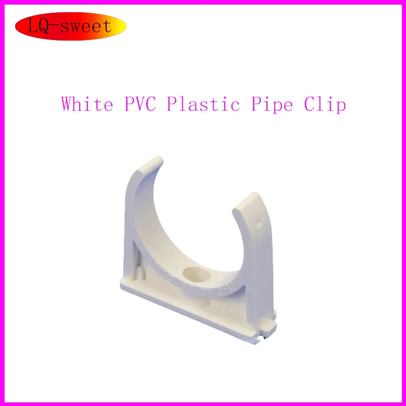 Beyaz PVC plastik boru klipsi UPVC boru boru klipsi u-şekilli boru klipsi eyer eyer tipi boru klipsi boru toka