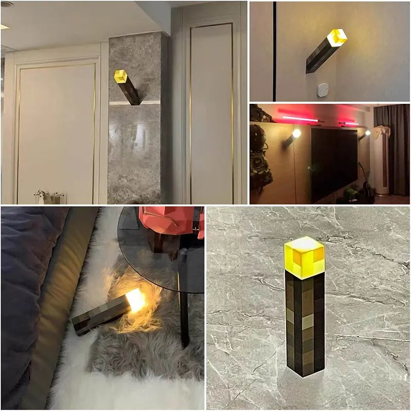 Brownstone el feneri Torch lambası yatak odası dekoratif ışık LED gece lambası USB şarj toka ile 11 inç çocuk hediye