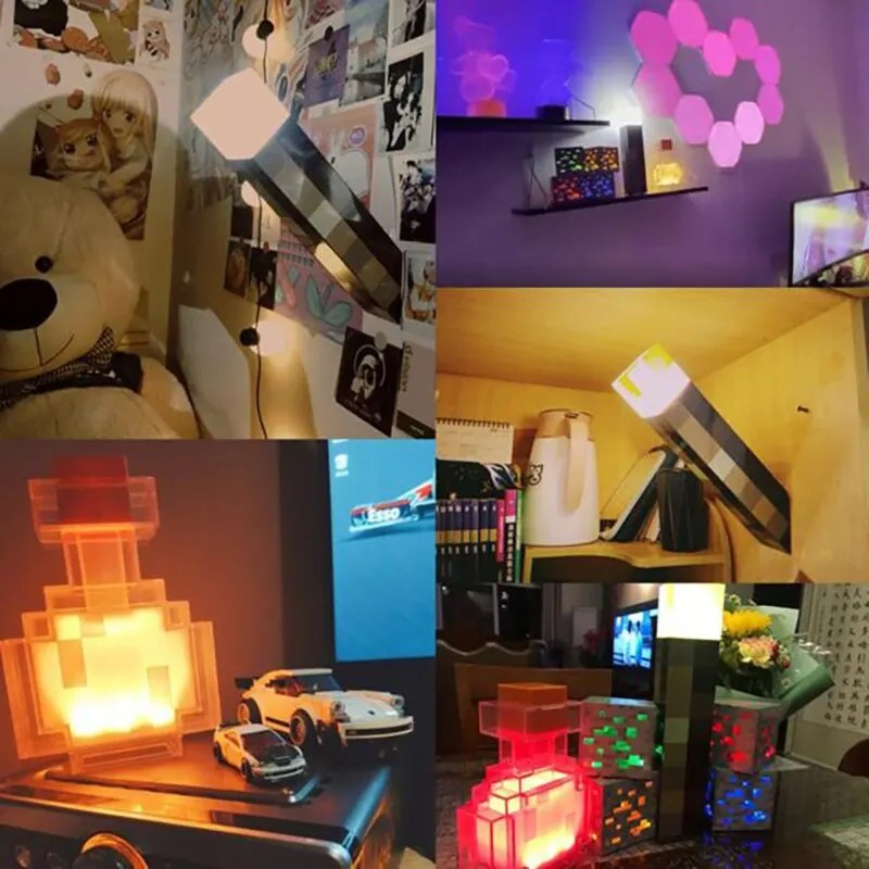 Brownstone el feneri Torch lambası yatak odası dekoratif ışık LED gece lambası USB şarj toka ile 11 inç çocuk hediye - Görsel 4