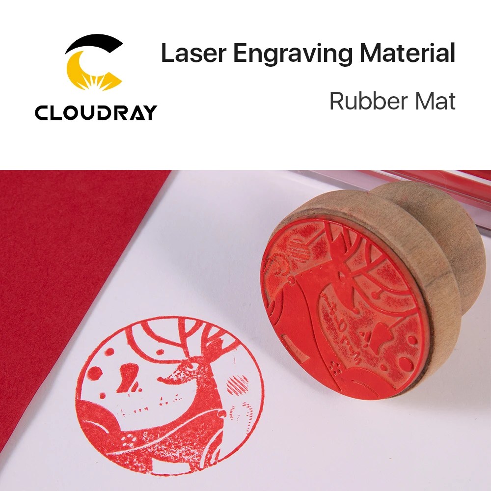 Cloudray kauçuk paspas lazer gravür malzemesi mühür oyma DIY sanat tasarım malzemesi için lazer gravür ve markalama makinesi