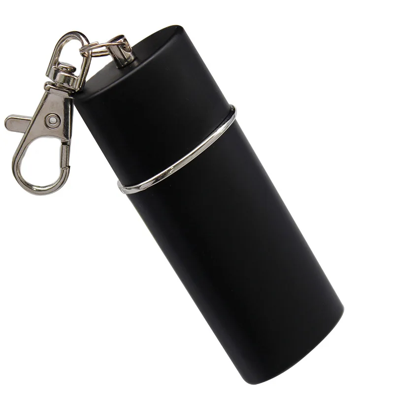 Creative portable outdoor ashtray, Personality key chain zinc alloy anti-fall sealing ashtray, Smoking tool