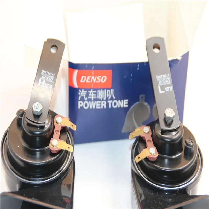 DENSO araba hava horn için araba kornası salyangoz şekli su geçirmez niversal arayüzü orijinal kalite 12V araba toyota-honda ücretsiz kargo