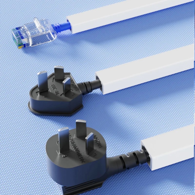 Duvara montaj için Pvc Tv tel Hider kiti Tv kablosu yuvarlanma kablo yönetimi kordon organizatör gizlemek kabloları yönetimi Organizer7 * 10 kapakları