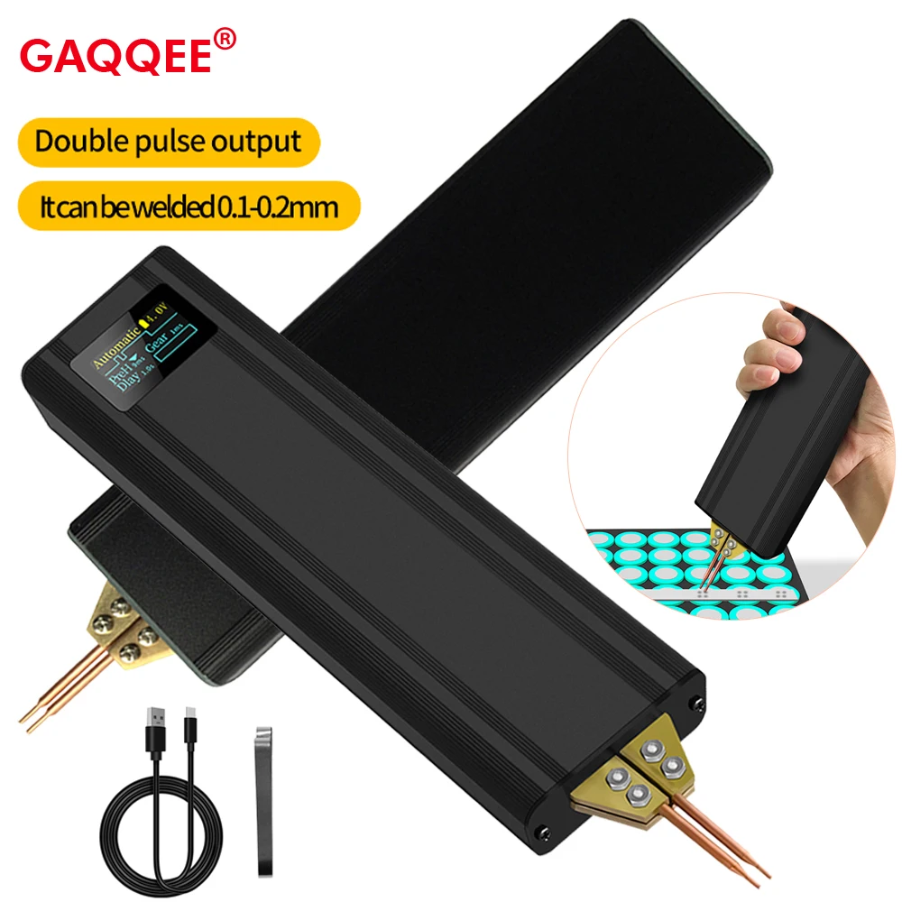 El nokta kaynakçı DIY taşınabilir nokta kaynak makinesi 0.1-0.2mm nikel levha ile 18650 lityum pil kaynak onarım aracı için
