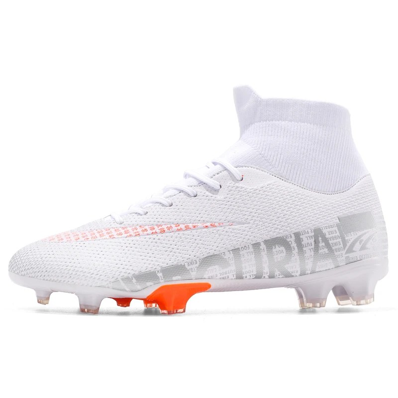 Erkekler futbol ayakkabıları TF/FG yüksek/düşük ayak bileği futbol kramponları erkek açık kaymaz çim renkli eğitim maç Sneakers EUR35-45