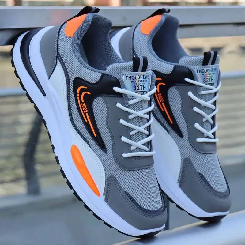 Erkekler rahat ayakkabılar spor ayakkabılar dayanıklı taban 2023 yeni moda koşu ayakkabıları erkek örgü nefes ayakkabı Zapatillas Hombre