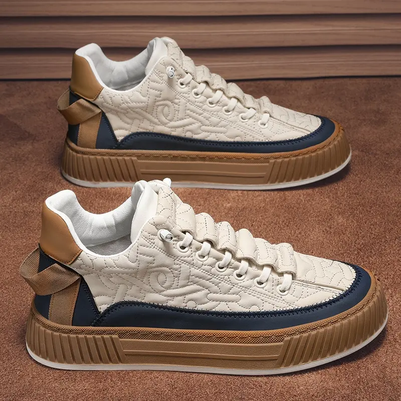 Erkekler tıknaz Sneakers moda ışık kaymaz lüks marka erkek Sneakers 2023 tasarımcı erkek rahat kurulu ayakkabı adamın Vulcanize ayakkabı