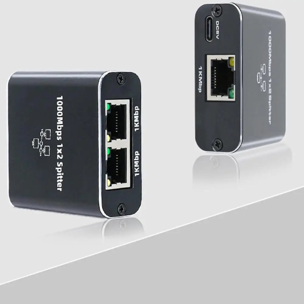 Ethernet Splitter 1 ila 2 yüksek hızlı 1000mbps Rj45 Ethernet Splitter adaptörü ağ uzatma konektörü adaptörü Pc aksesuarları - Görsel 6