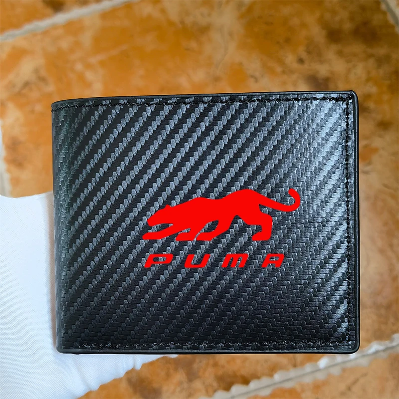 Ford puma st stline araba için karbon fiber deri cüzdan kart paketi araba aksesuarları