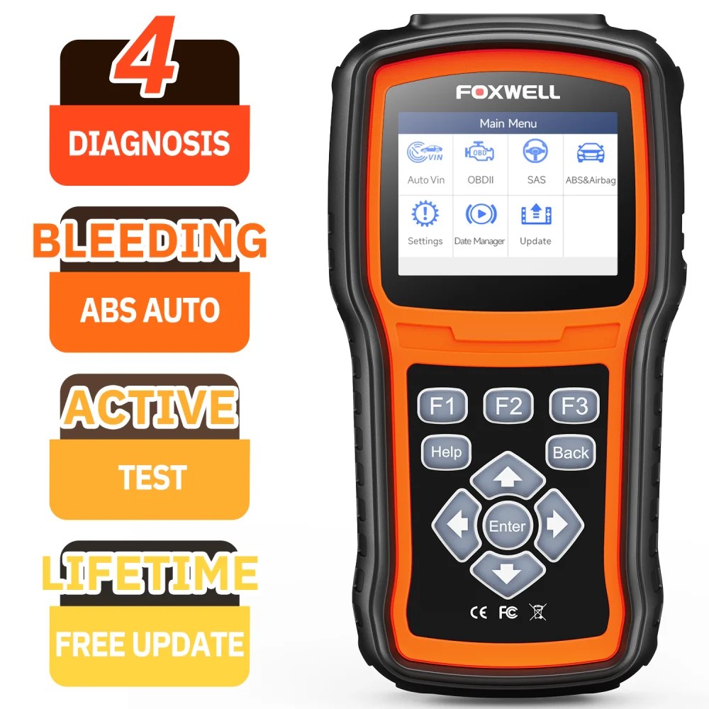 Foxwell Nt630 artı araba OBD2 tarayıcı kod okuyucu ABS hava yastığı EPB yağı SAS kalibrasyon motor araba teşhis aracı