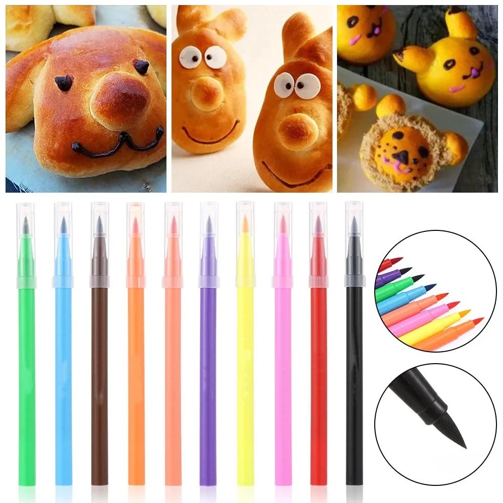 Gıda İşaretleyiciler boyama kalem yaygın olarak kullanılan işaretleyici kalem güvenli maddeler sivri tasarım boya kalemi mutfak gereçleri Pigment kalem kokusuz