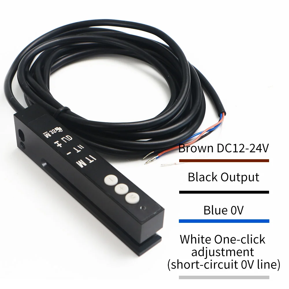 GTRIC etiket algılama sensörü fotoelektrik anahtarı yüksek hızlı yuvası optik sensör 12-24V DC NPN PNP olmayan şeffaf boşluk etiketleri
