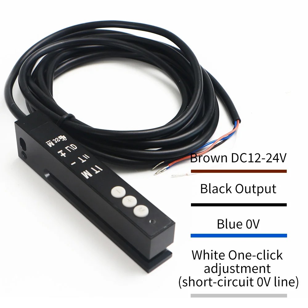 GTRIC etiket algılama sensörü fotoelektrik anahtarı yüksek hızlı yuvası optik sensör 12-24V DC NPN PNP olmayan şeffaf boşluk etiketleri - Görsel 5