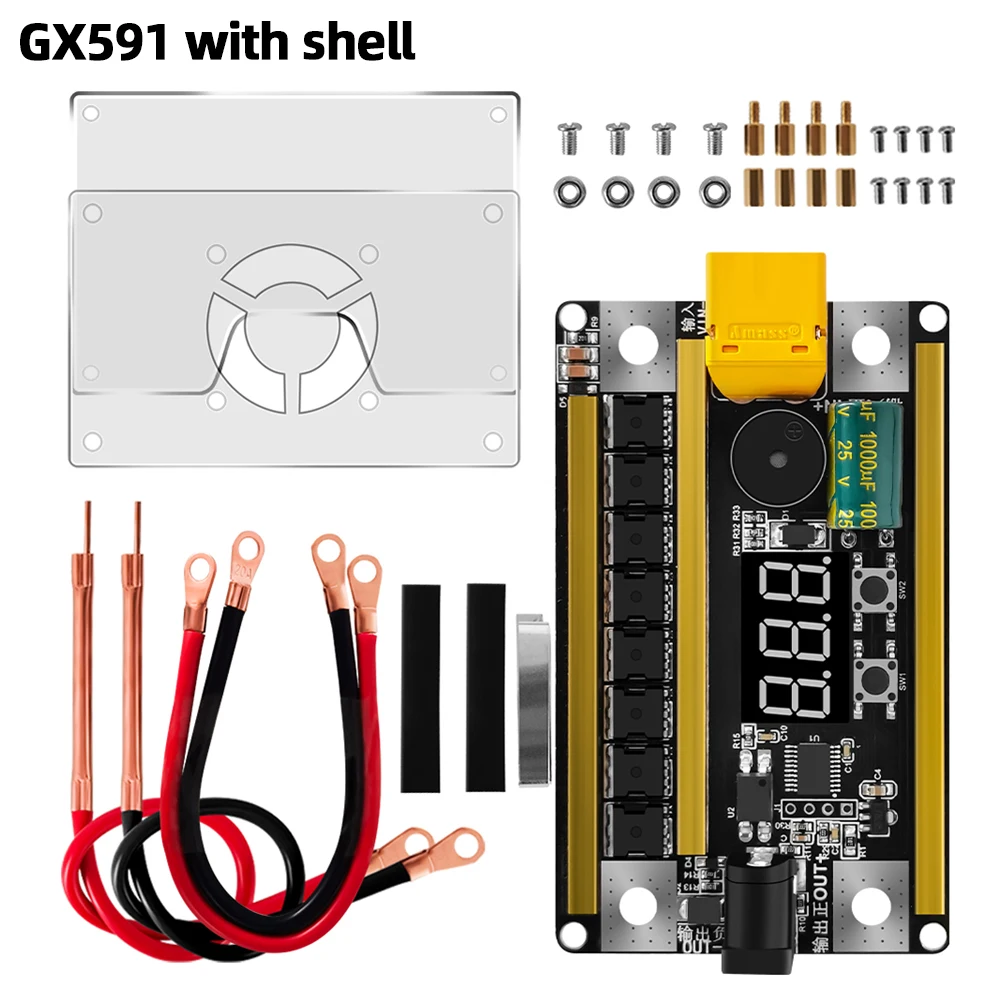 GX591 lityum pil nokta kaynakçı nokta kaynak makinesi kontrol panosu 99 dişliler için kaynakçı 0.1-0.2mm nikel levha için 18650 meyilli