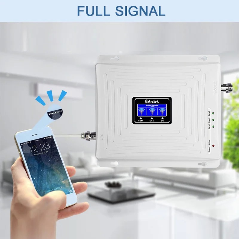 Hücresel LTE sinyal güçlendirici Lintratek 2G 3G 4G Tri bant tekrarlayıcı GSM 900 1800 2100MHz Internet sinyal amplifikatörü 360 ° kapsama - Görsel 2
