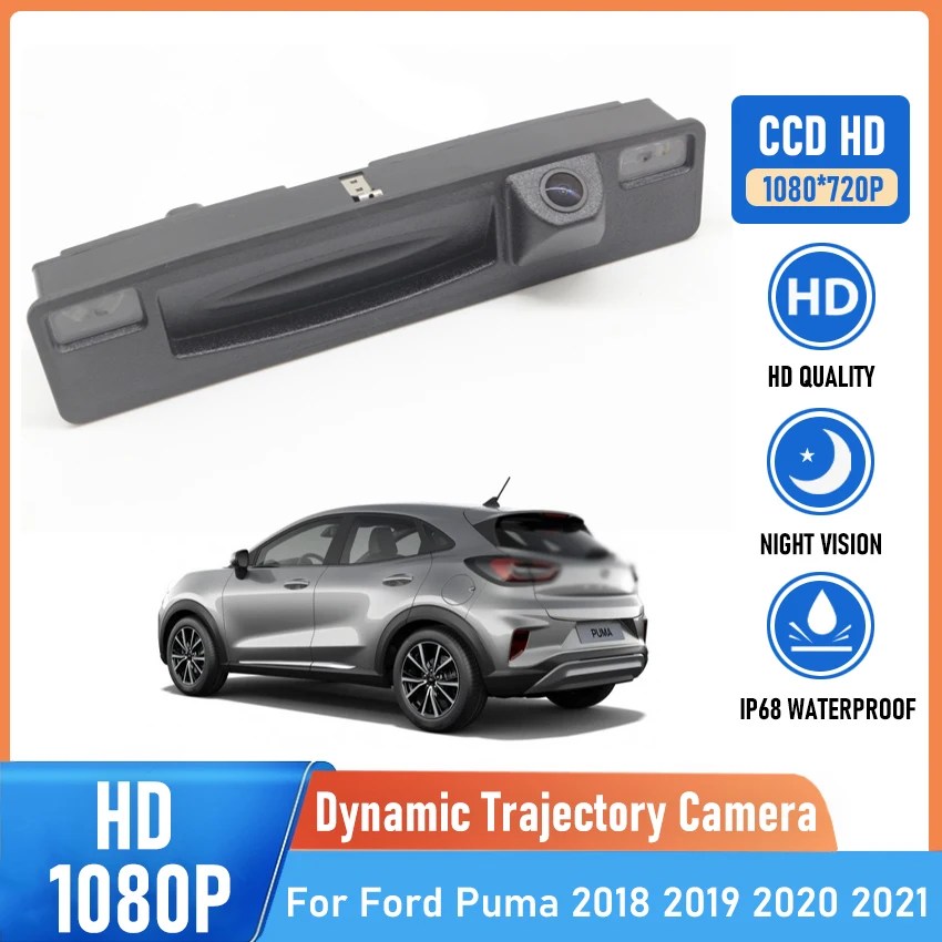 HD gövde kolu kamera Ford Puma için 2018 2019 2020 2021 CCD gece görüş yüksek kalite yedekleme ters dikiz kamera