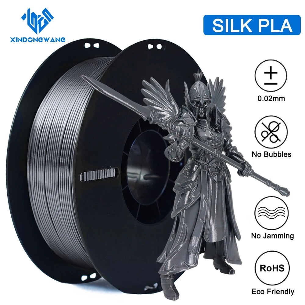 Ipek PLA Filament 1.75mm 1kg ipek doku pürüzsüz baskı çevre dostu 3D malzeme FDM 3d yazıcı için ücretsiz kargo