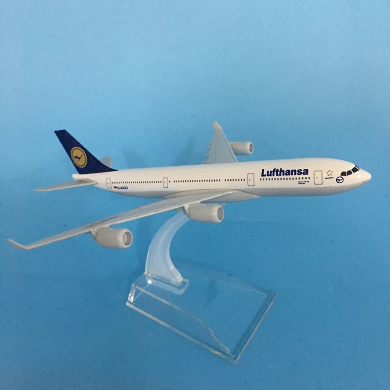 JASON TUTU 16cm Lufthansa Airbus A340 uçak modeli uçak modeli uçak Diecast Metal 1/400 ölçekli uçaklar Dropshipping