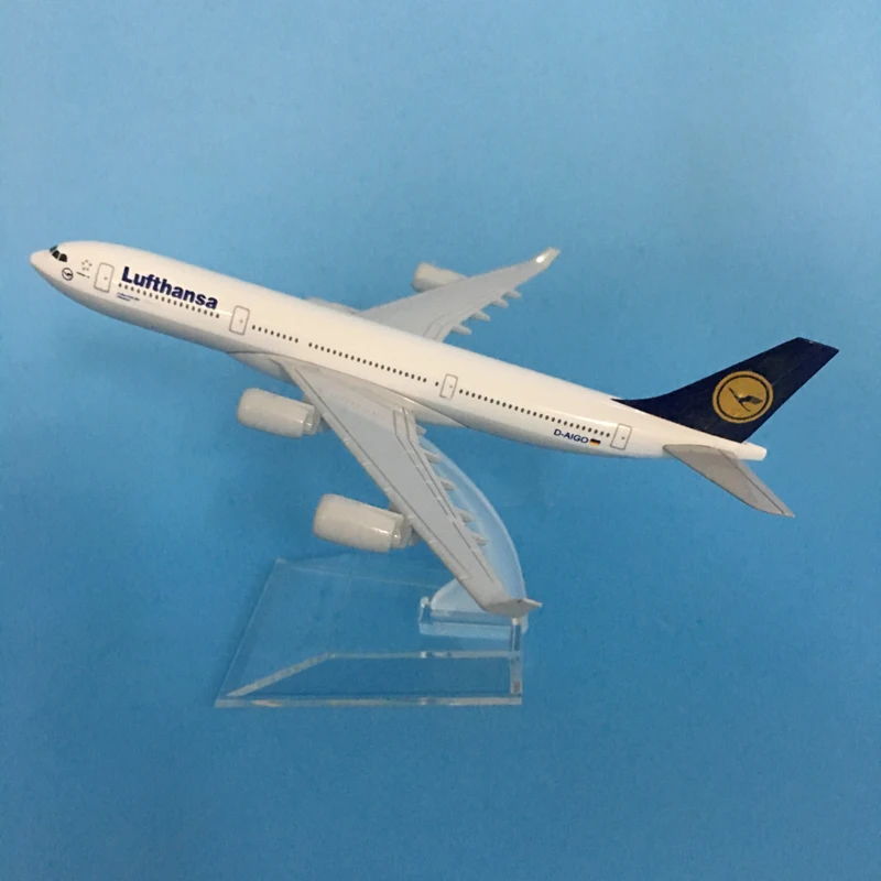 JASON TUTU 16cm Lufthansa Airbus A340 uçak modeli uçak modeli uçak Diecast Metal 1/400 ölçekli uçaklar Dropshipping