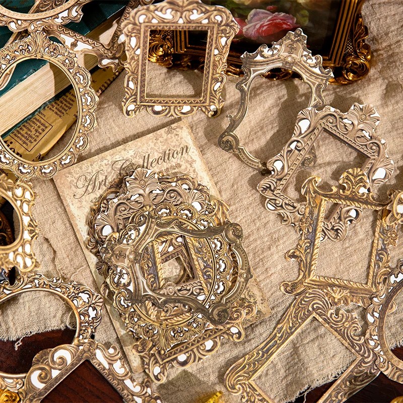 Journamm 30 adet/paket Vintage kesme çerçeve dekor kağıt önemsiz dergisi DIY Scrapbooking kolaj malzemeleri planlayıcısı yaratıcı kırtasiye - Görsel 6