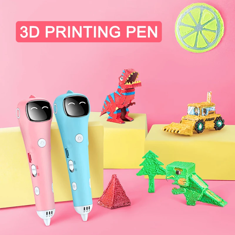 Kablosuz 3D baskı kalem çocuklar için düşük sıcaklık 3D cetvel kalemi PCL Filament oyuncaklar ile çocuklar için hediye DIY çizim Doodle kalem