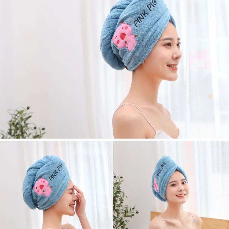 Kadın kız havlu banyo mikrofiber hızlı kurutma saç havlu sihirli duş kap Lady türban başkanı Wrap