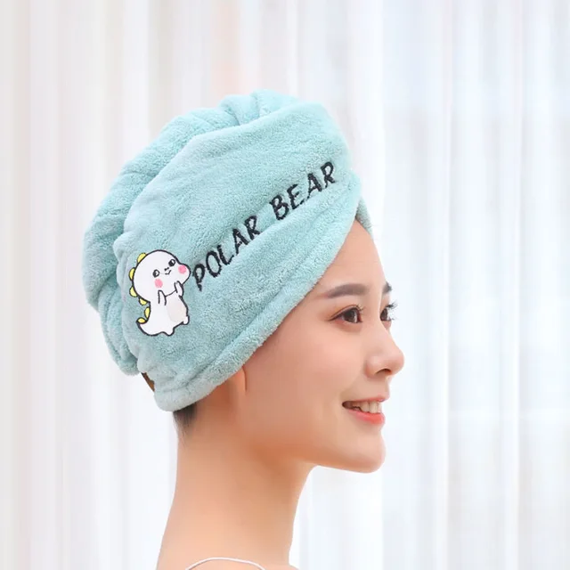 Kadın kız havlu banyo mikrofiber hızlı kurutma saç havlu sihirli duş kap Lady türban başkanı Wrap