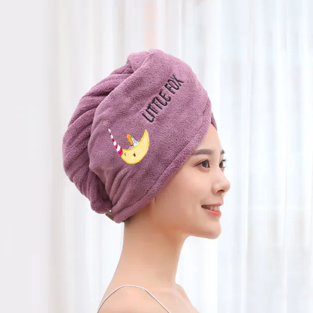 Kadın kız havlu banyo mikrofiber hızlı kurutma saç havlu sihirli duş kap Lady türban başkanı Wrap