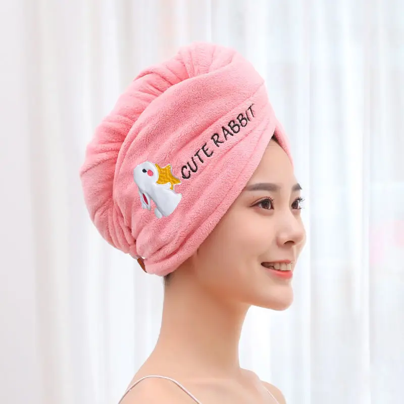 Kadın kız havlu banyo mikrofiber hızlı kurutma saç havlu sihirli duş kap Lady türban başkanı Wrap