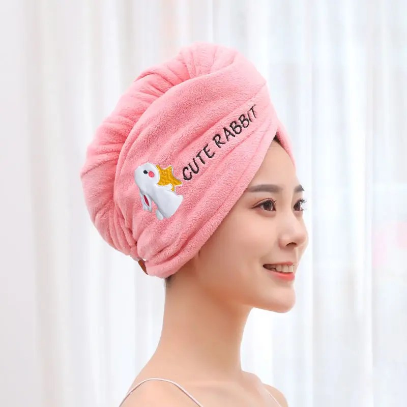 Kadın kız havlu banyo mikrofiber hızlı kurutma saç havlu sihirli duş kap Lady türban başkanı Wrap