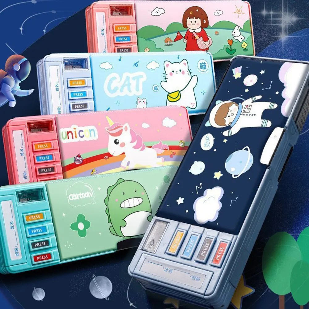 Kalem kutuları durumda malzeme Escolar Unicorn Kawaii Estuche kırtasiye okul malzemeleri Trousse Scolaire sevimli İşlevli kalem kutusu