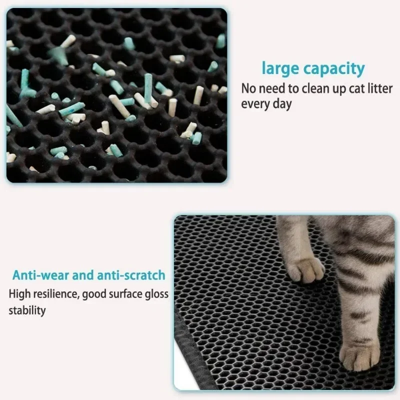 Kedi kumu matı çift EVE kediler için minder su geçirmez kaymaz Sandboxes kedi yatak yıkanabilir yatak Mat temiz ped Pet ürünleri