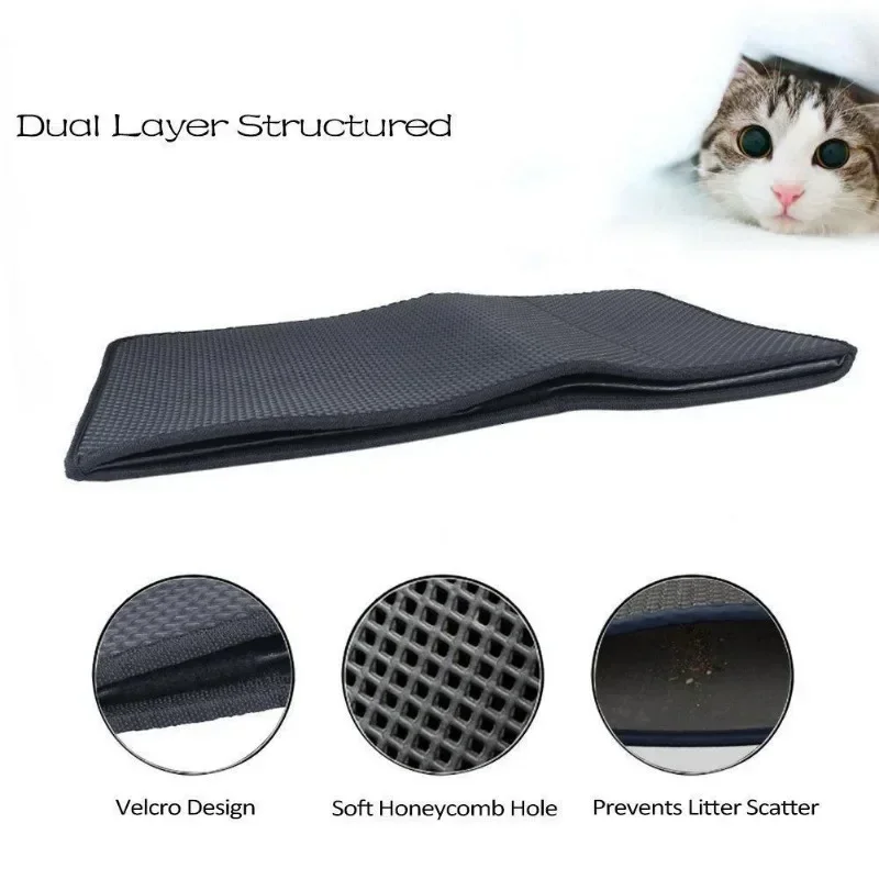 Kedi kumu matı çift EVE kediler için minder su geçirmez kaymaz Sandboxes kedi yatak yıkanabilir yatak Mat temiz ped Pet ürünleri