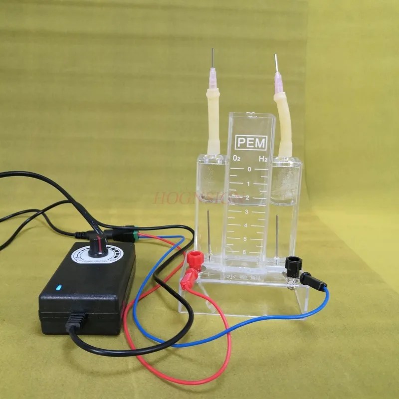 Kimya laboratuvar ekipmanları set su elektroliz deneyci kimya gösteri su elektroliz ve hidrojen