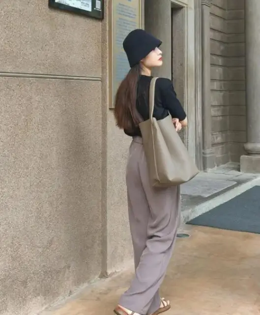 Lüks deri sıra kova çanta kadın büyük kapasiteli banliyö tote kadın çantası - Görsel 13