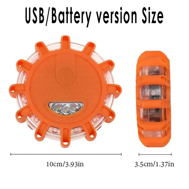 LED acil ışıkları Flare 9 modu güvenlik uyarı USB şarj edilebilir yanıp sönen lamba kırmızı Strobe kamyon araç araba için Dash işık