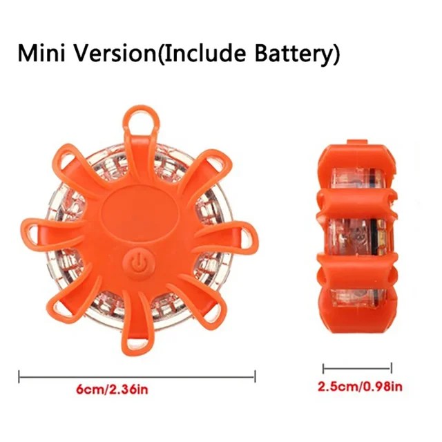 LED acil ışıkları Flare 9 modu güvenlik uyarı USB şarj edilebilir yanıp sönen lamba kırmızı Strobe kamyon araç araba için Dash işık - Görsel 14