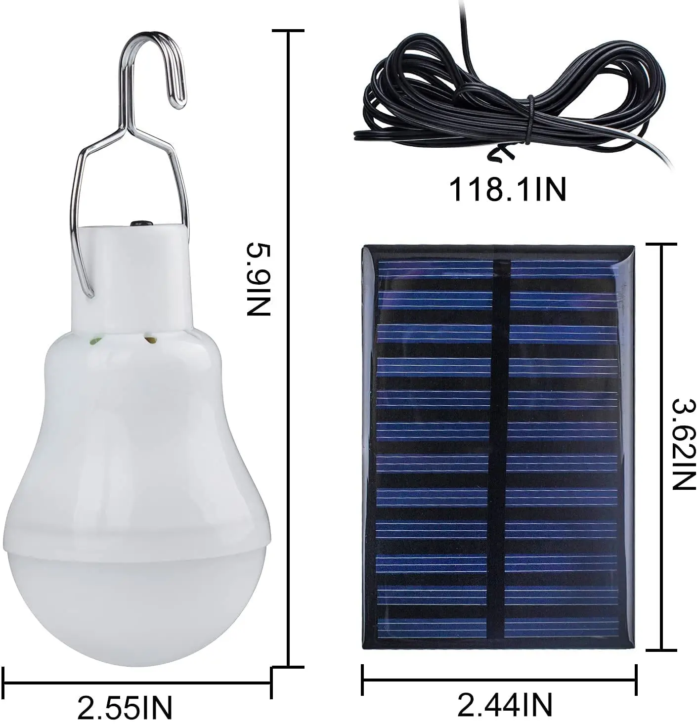LED güneş ampul ışık su geçirmez açık 5V USB şarj asılı acil güneş işığı enerjili lamba taşınabilir güçlü kapalı ev - Görsel 5