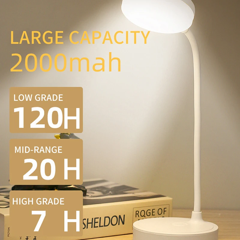 LED masa lambası Usb Powered masa lambası dokunmatik karartma taşınabilir lamba 3 renk kademesiz dim göz koruması yatak odası başucu lambası