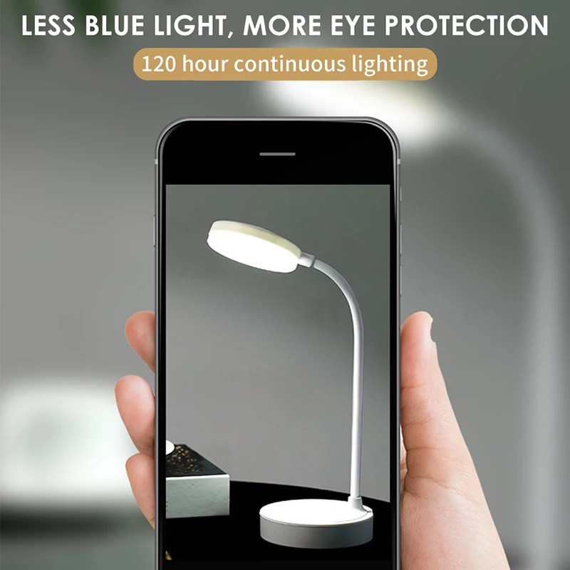 LED masa lambası Usb Powered masa lambası dokunmatik karartma taşınabilir lamba 3 renk kademesiz dim göz koruması yatak odası başucu lambası - Görsel 6